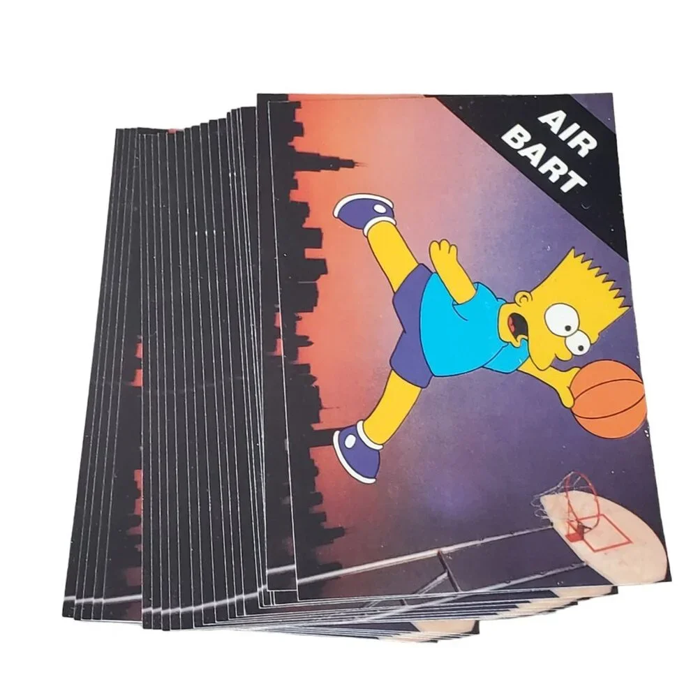 Lot of 22 '90 Broder Bart Simpson‎ Air Bart Michael Jordan Promo Cards Simpsons